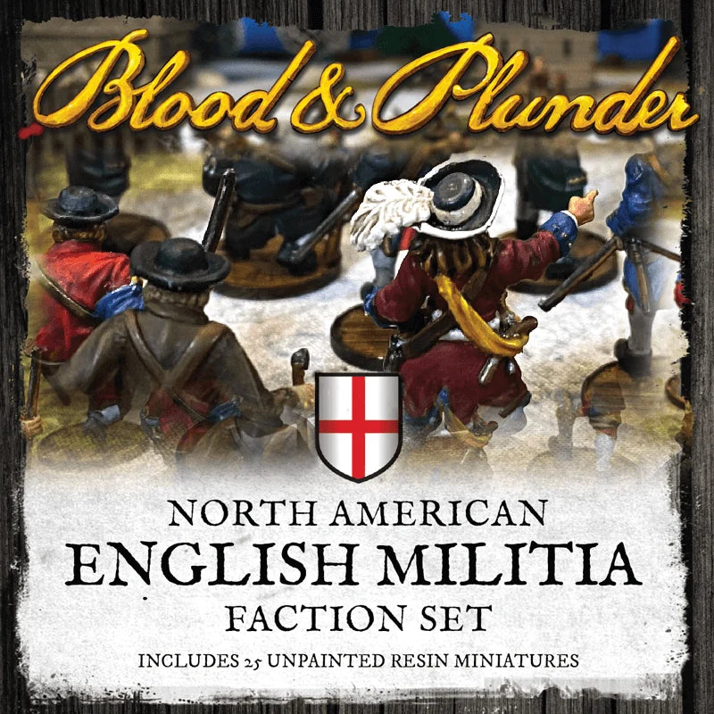 Blood & Plunder: North American English Militia Faction Set – 25 Resin Miniatures
