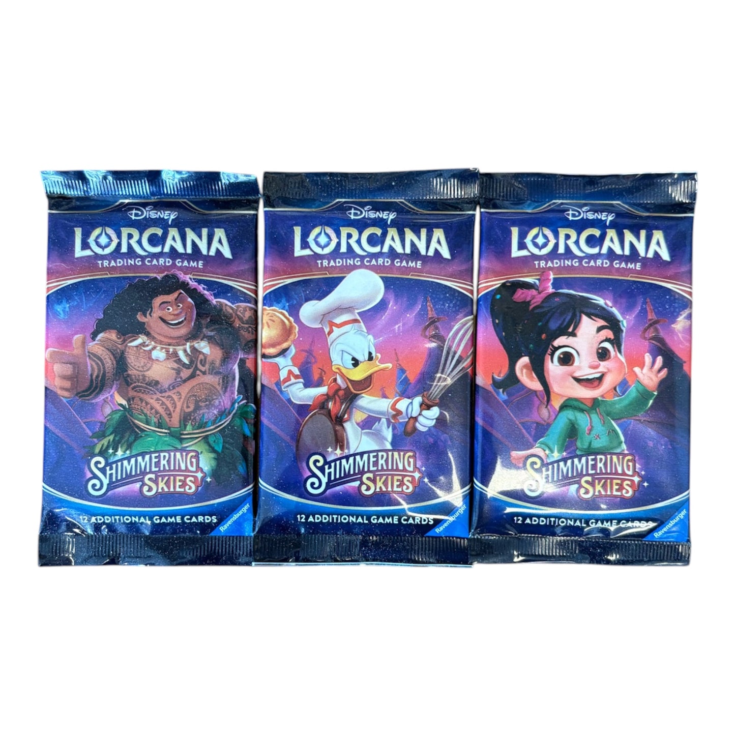 Disney Lorcana: Shimmering Skies Booster Packs x3 – Trading Card Game