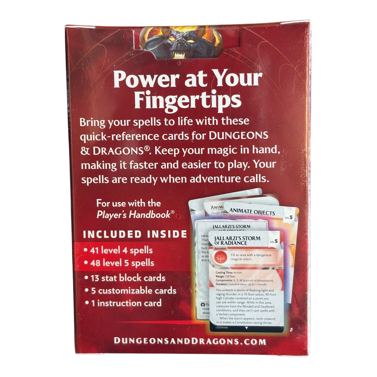 Dungeons & Dragons Spell Cards – Levels 4–5 Reference Cards