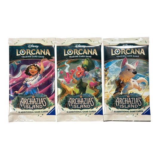 Disney Lorcana: Archazia’s Island Booster Packs x3 – Trading Card Game