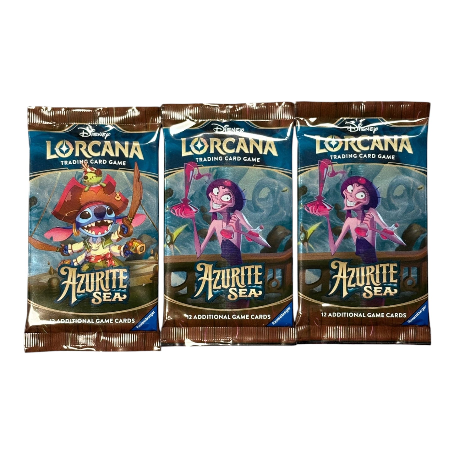 Disney Lorcana: Azurite Sea Booster Packs x3 – Trading Card Game