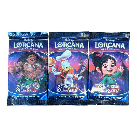 Disney Lorcana: Shimmering Skies Booster Packs x3 – Trading Card Game
