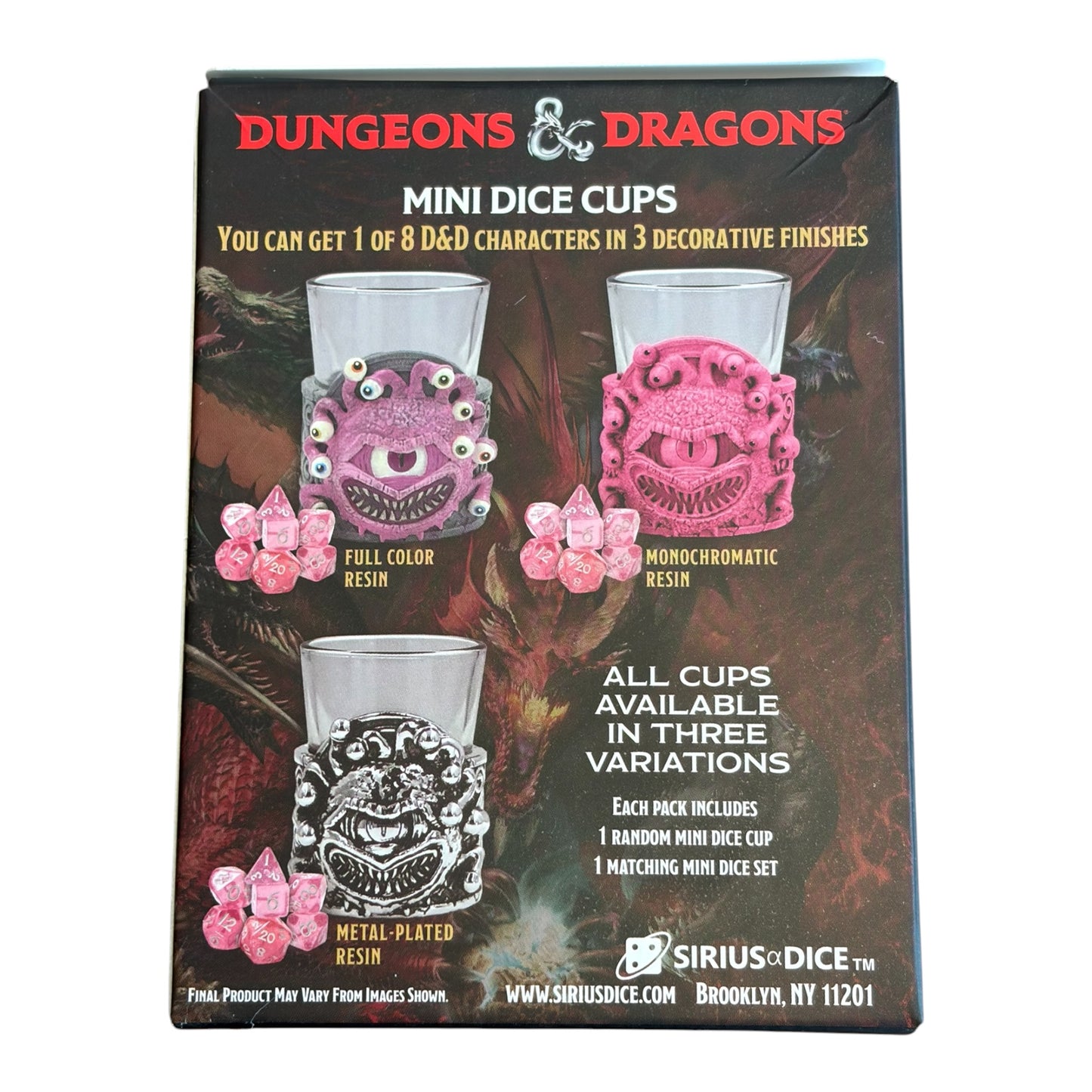 Dungeons & Dragons Mini Dice Cups – Mystery Collectible Dice Cup & Mini Dice Set