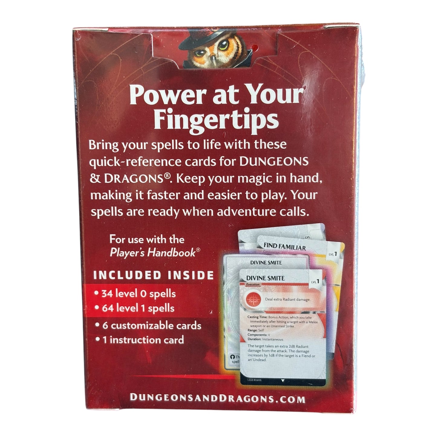 Dungeons & Dragons Spell Cards – Levels 0–1 Reference Cards